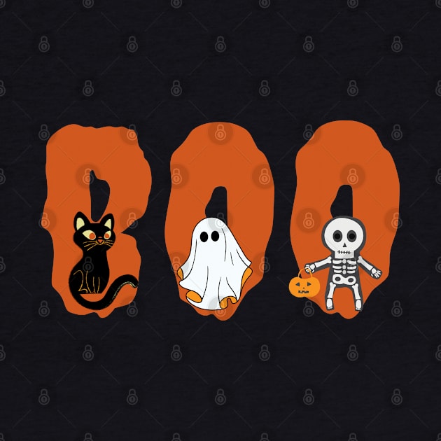 Boo Black Cat Ghost Skeletons Halloween T-shirt Mug Coffee Mug Apparel Hoodie Sticker Tote bag Phone case Gift by Orchyd